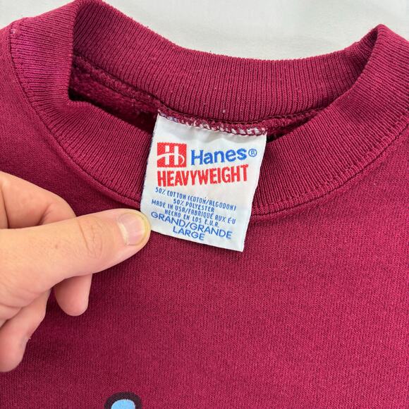 Vintage 90s Disney Goofy Crewneck Cartoon Pullover Hanes Sweatshirt Men's Large - Picture 8 of 9